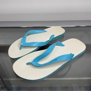 Havaianas White Blue Women's Slippers (6)